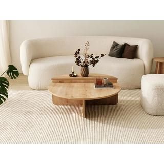 Vente-unique Lot de 2 tables basses - Naturel clair - ALOEVA  