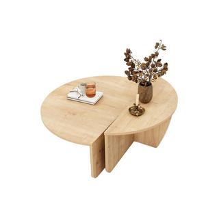 Vente-unique Lot de 2 tables basses - Naturel clair - ALOEVA  