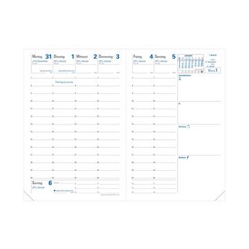 Quo Vadis - Recharge Agenda - 2025 - Affaires - Semainier Planning - Allemand - 13 mois de décembre à décembre - 10x15 cm - Papier C lairefontaine blanc - Fabrication française