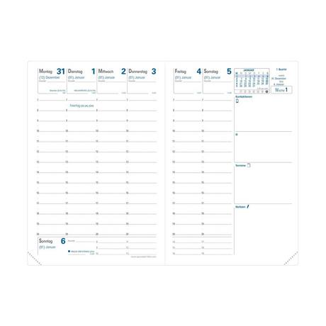 Quo Vadis Quo Vadis - Einlagen Terminkalender - 2025 - Geschäft - Die Woche Planning - Deutsch - Dez/Dez - 10x15 cm - Clairefontaine-Papier Weiß - Hergestellt in Frankreich  