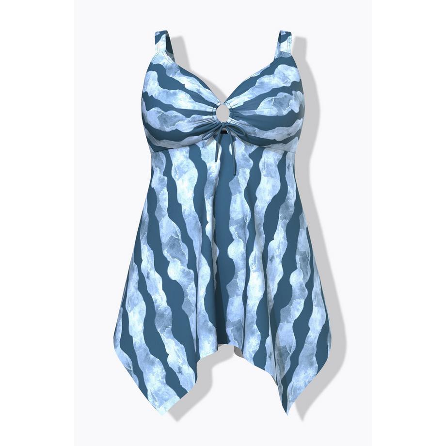 Ulla Popken Robe de bain Imprimé Vagues Bonnets Souples Powermesh  