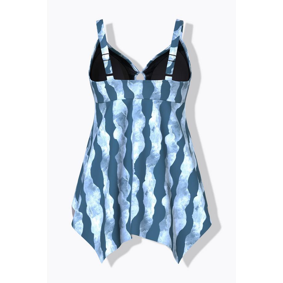 Ulla Popken Robe de bain Imprimé Vagues Bonnets Souples Powermesh  