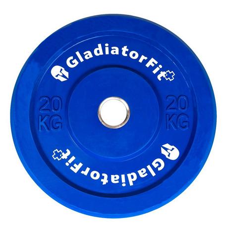 GladiatorFit  Disco olimpico in gomma colorata "Bumper Plate" Ø 51 mm 