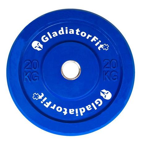 GladiatorFit  Olympische Scheibe gummifarbig "Bumper Plate" Ø 51mm 