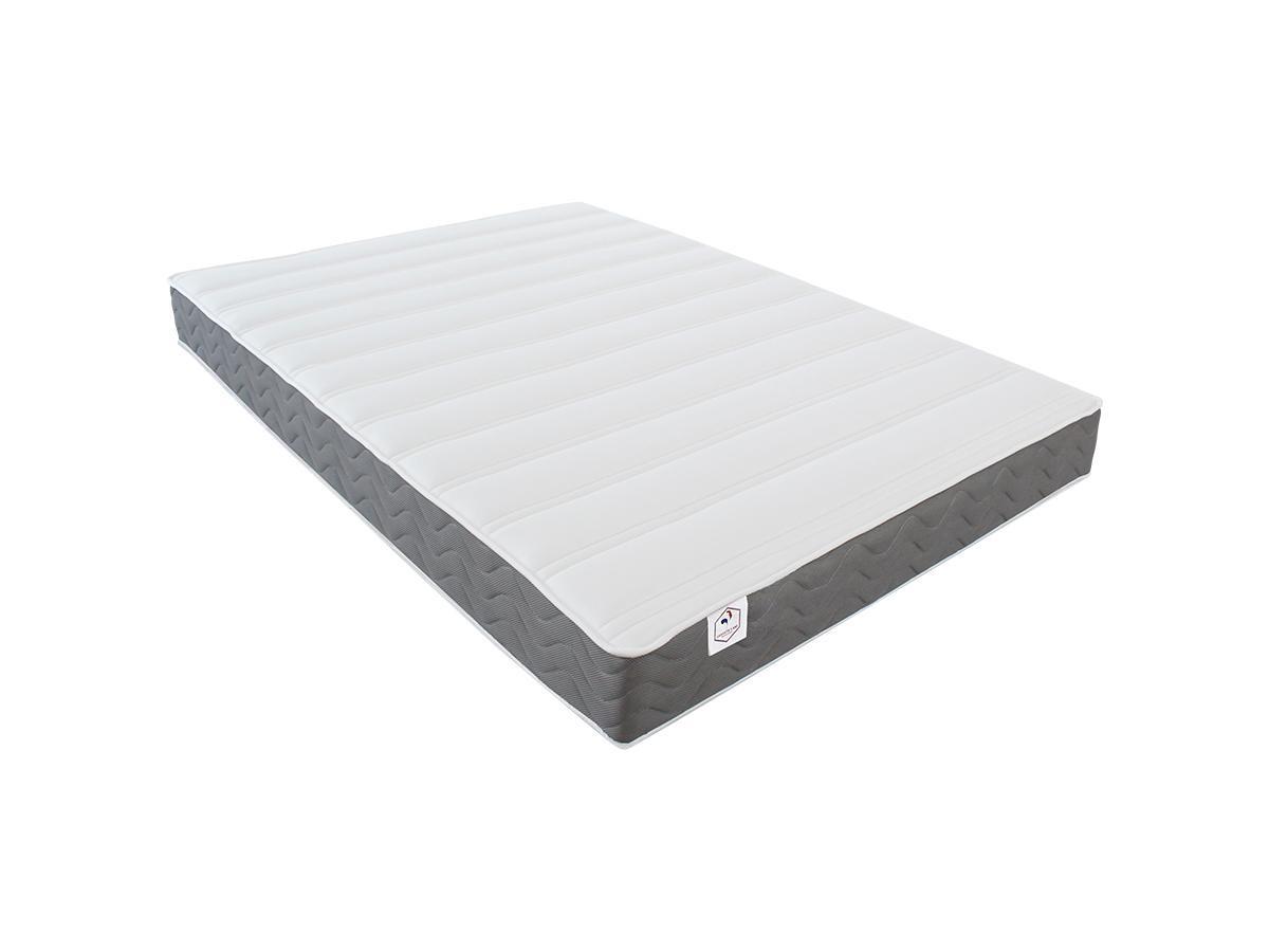 Vente-unique Ensemble 140 x 190 cm sommier coffre blanc + matelas mousse HD mémoire de forme et tissu 3D respirant ép.18cm - HEAVEN de DREAMEA  