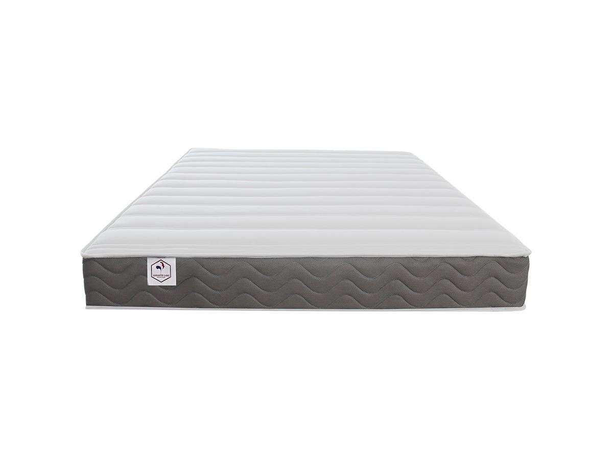 Vente-unique Ensemble 140 x 190 cm sommier coffre blanc + matelas mousse HD mémoire de forme et tissu 3D respirant ép.18cm - HEAVEN de DREAMEA  