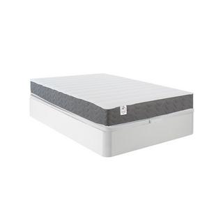 Vente-unique Ensemble 140 x 190 cm sommier coffre blanc + matelas mousse HD mémoire de forme et tissu 3D respirant ép.18cm - HEAVEN de DREAMEA  