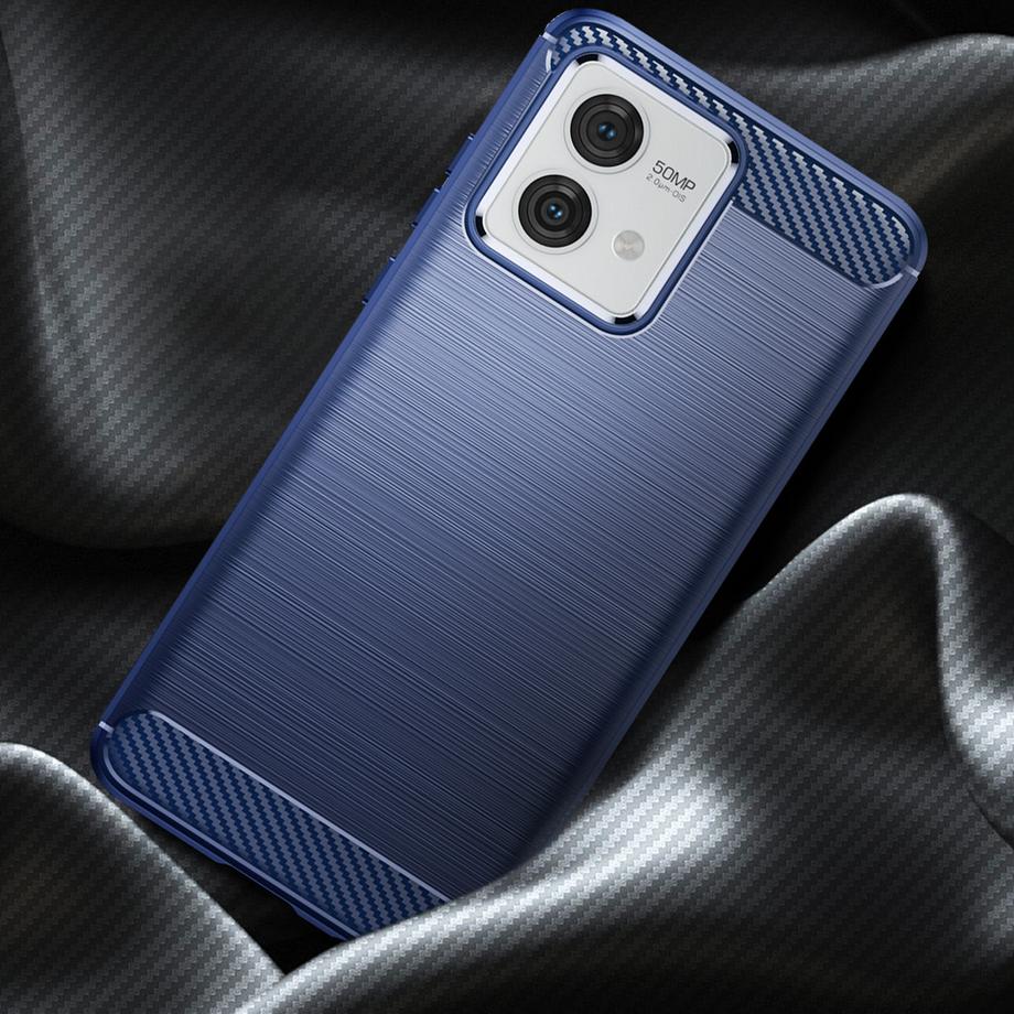 Avizar  Carbon Hülle Motorola Moto G84 Blau 