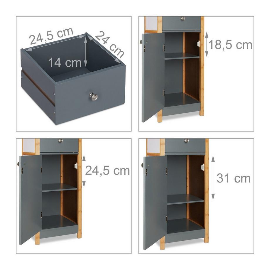 Northix Hoher Badezimmerschrank  