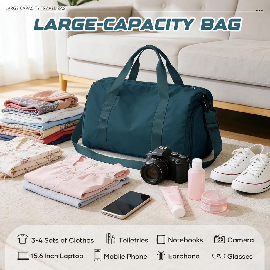 Only-bags.store Borsone Sportivo con Scomparto Scarpe e Scomparto Umido  