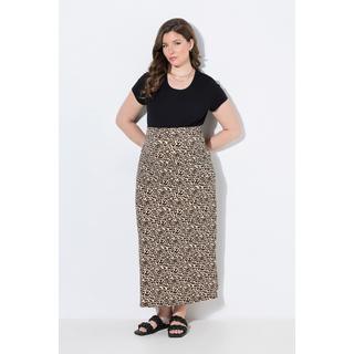 Ulla Popken Bellieva Gonna Maxi Jersey Fantasia Fascia Elastica  