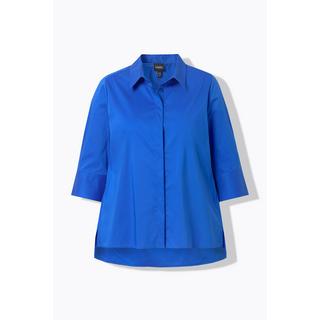 Ulla Popken Camicia Blusa Pieghe sul Retro Linea ad A Maniche 3/4  