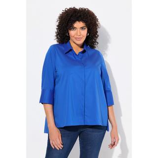 Ulla Popken Camicia Blusa Pieghe sul Retro Linea ad A Maniche 3/4  