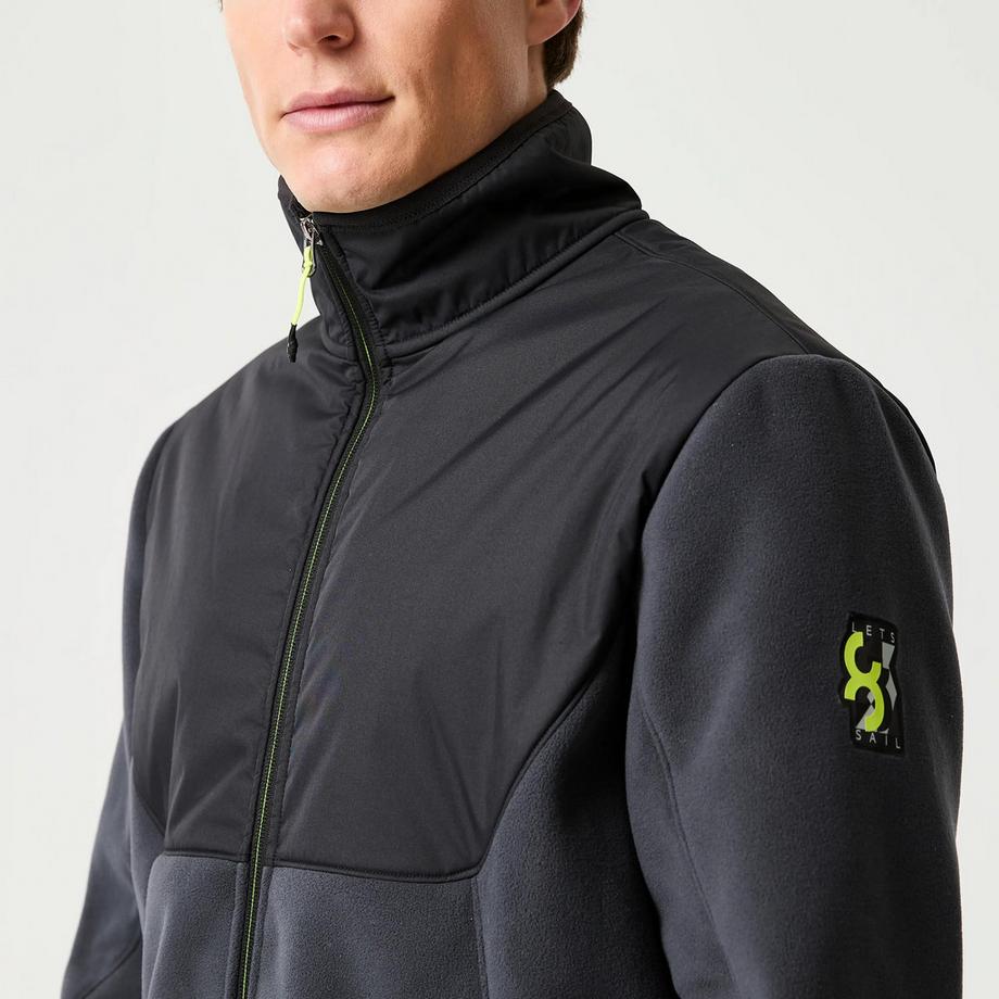 DECATHLON  Warme Segel-Fleecejacke , 500schwarz 