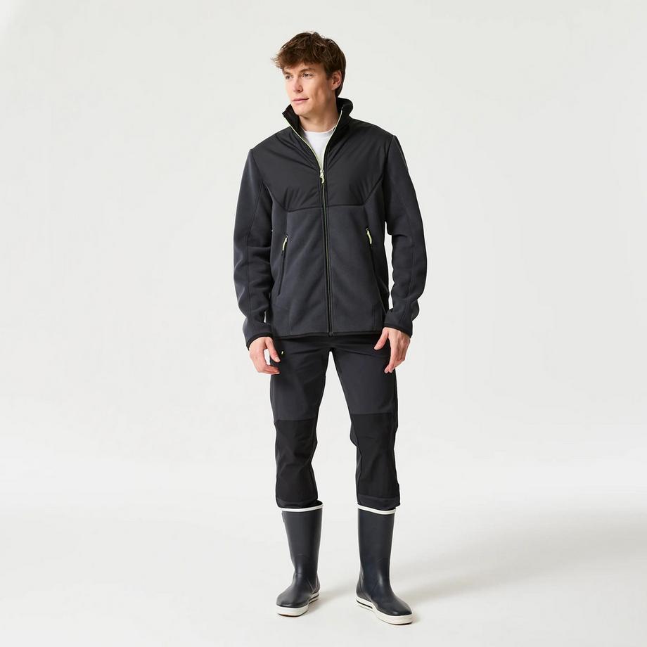 DECATHLON  Warme Segel-Fleecejacke , 500schwarz 