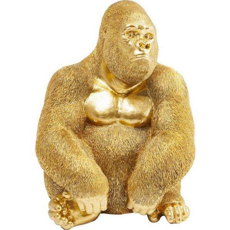 KARE Design Figura decorativa Monkey Gorilla Side Medium oro  
