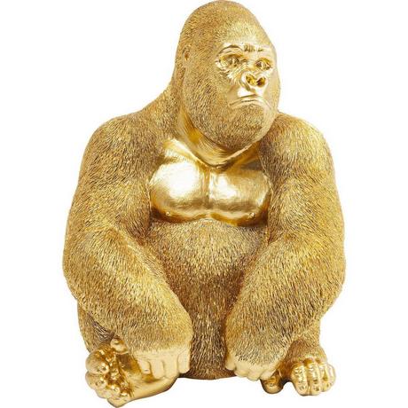 KARE Design Deko Figur Monkey Gorilla Side Medium gold  