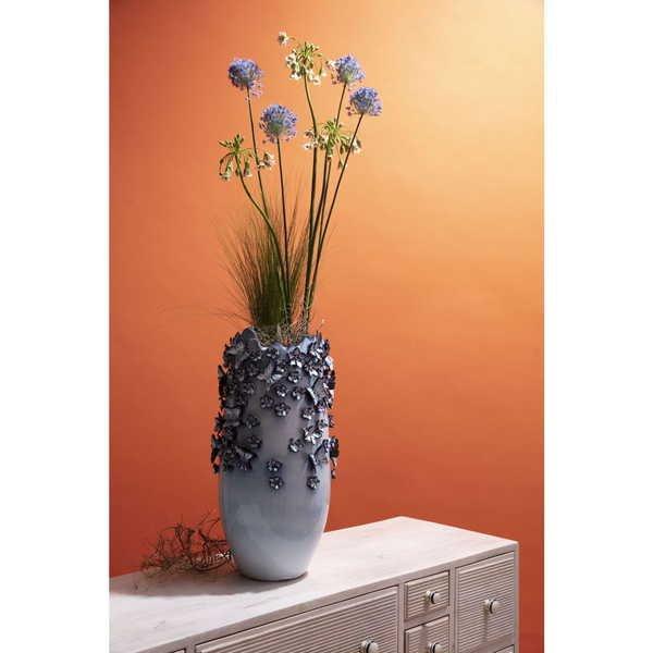 KARE Design Vase Papillons Bleu Clair 50cm  