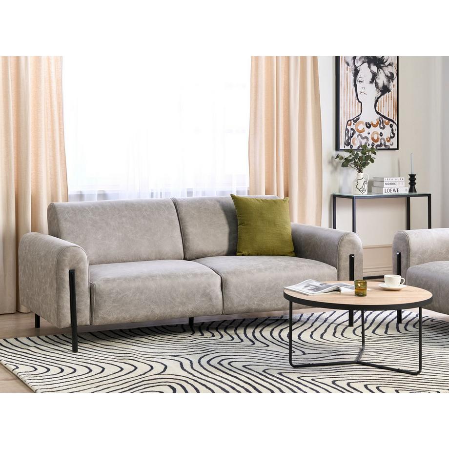 Beliani Divano 3 posti en Tessuto Moderno ASKIM  