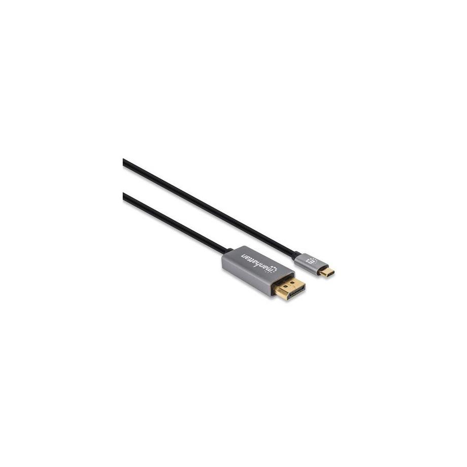 Manhattan  Manhattan 354851 Videokabel-Adapter 3 m USB Typ-C DisplayPort Schwarz, Silber 