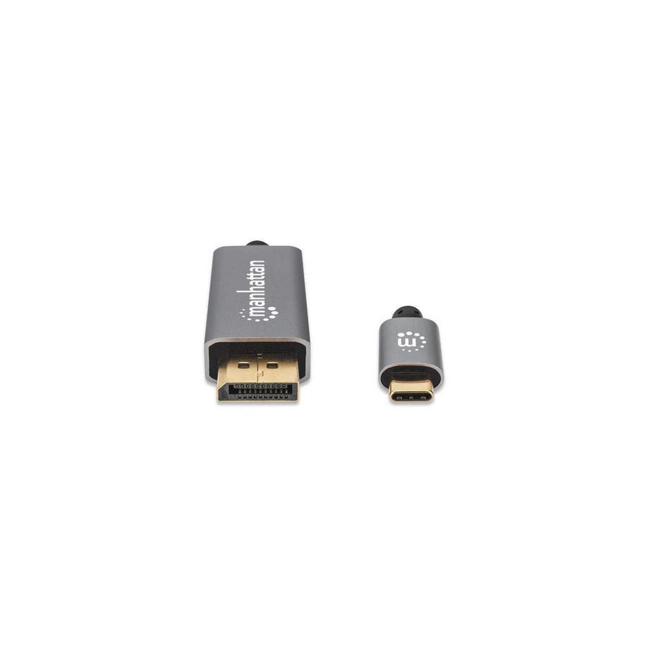 Manhattan  Manhattan 354851 Videokabel-Adapter 3 m USB Typ-C DisplayPort Schwarz, Silber 