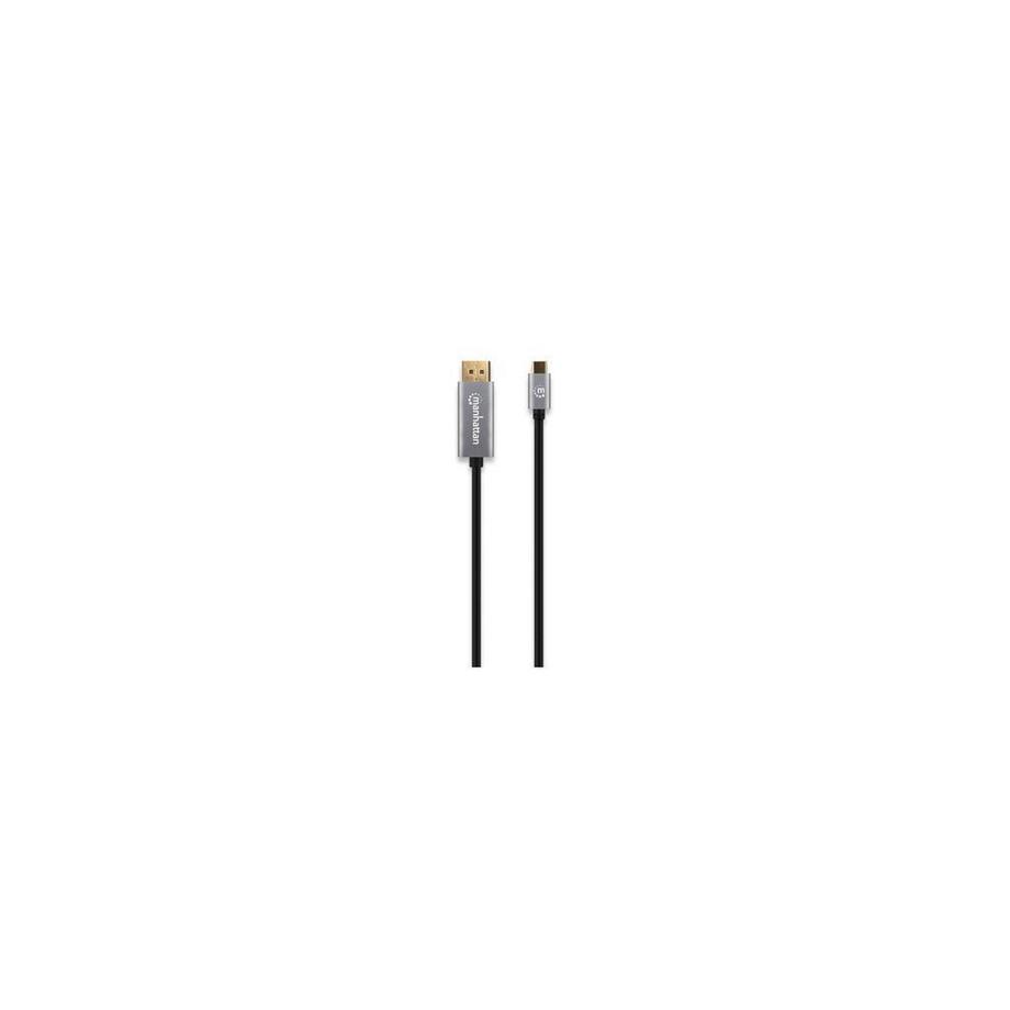 Manhattan  Manhattan 354851 Videokabel-Adapter 3 m USB Typ-C DisplayPort Schwarz, Silber 