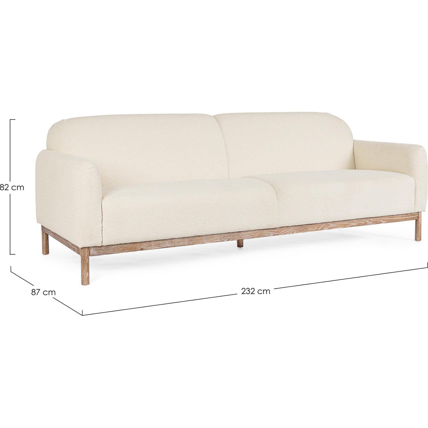 mutoni Sofa Detroit 3-Sitzer creme  