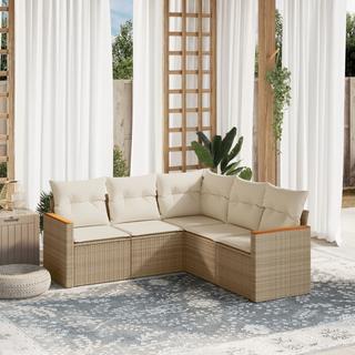 VidaXL set divano da giardino Polirattan  