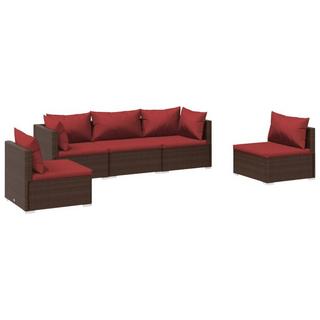 VidaXL set lounge giardino Polirattan  