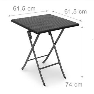 B2X Table de jardin pliante BASTIAN  