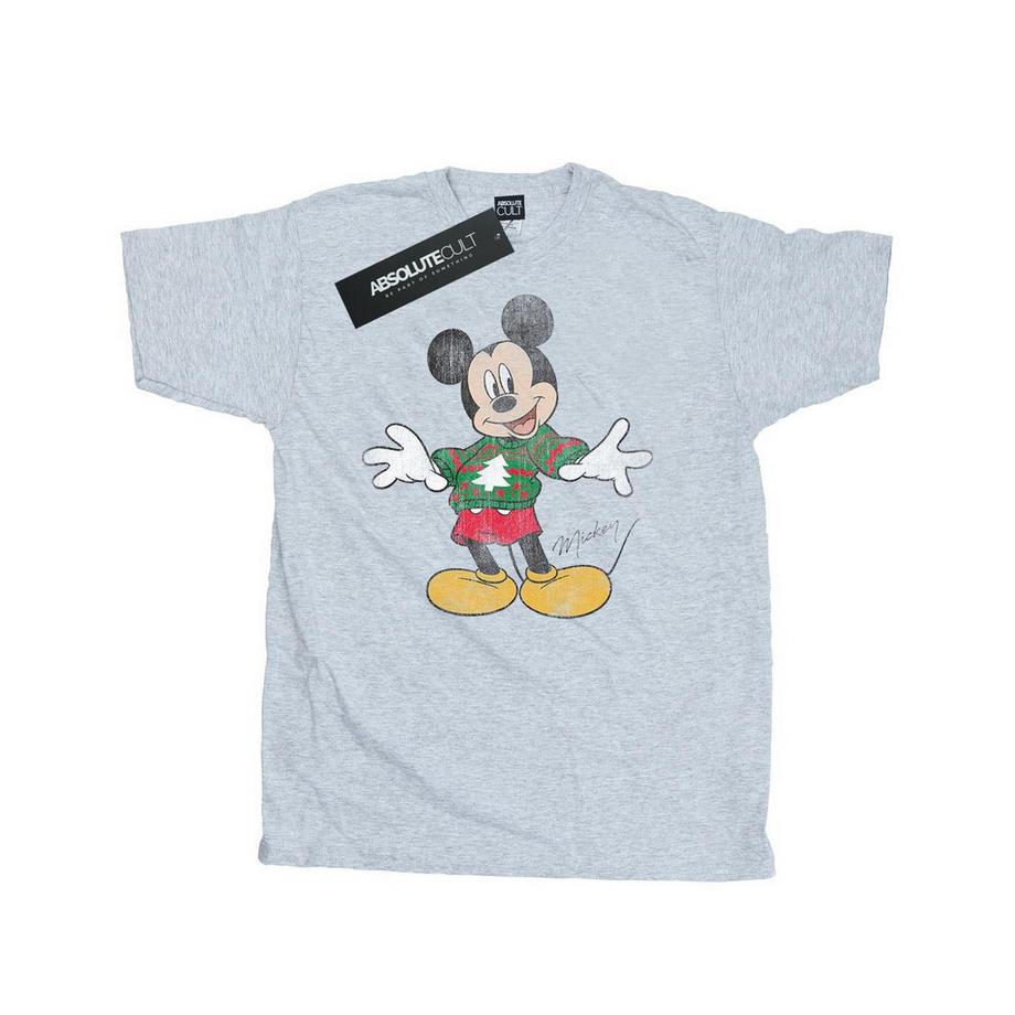 Disney Mickey Mouse Christmas T-Shirt Stampata  