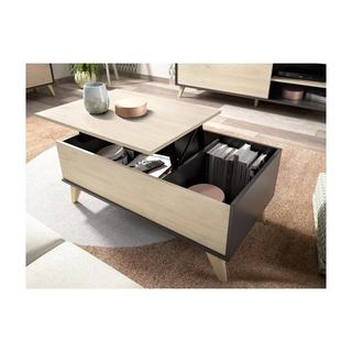 Vente-unique Table basse relevable KOLYMA 1 niche  Chêne  