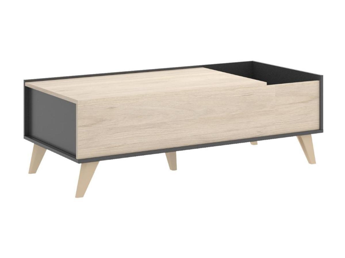 Vente-unique Table basse relevable KOLYMA 1 niche  Chêne  