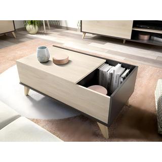 Vente-unique Table basse relevable KOLYMA 1 niche  Chêne  