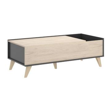 Table basse relevable KOLYMA 1 niche  Chêne