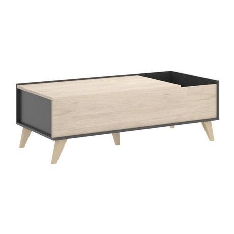 Vente-unique Table basse relevable KOLYMA 1 niche  Chêne  