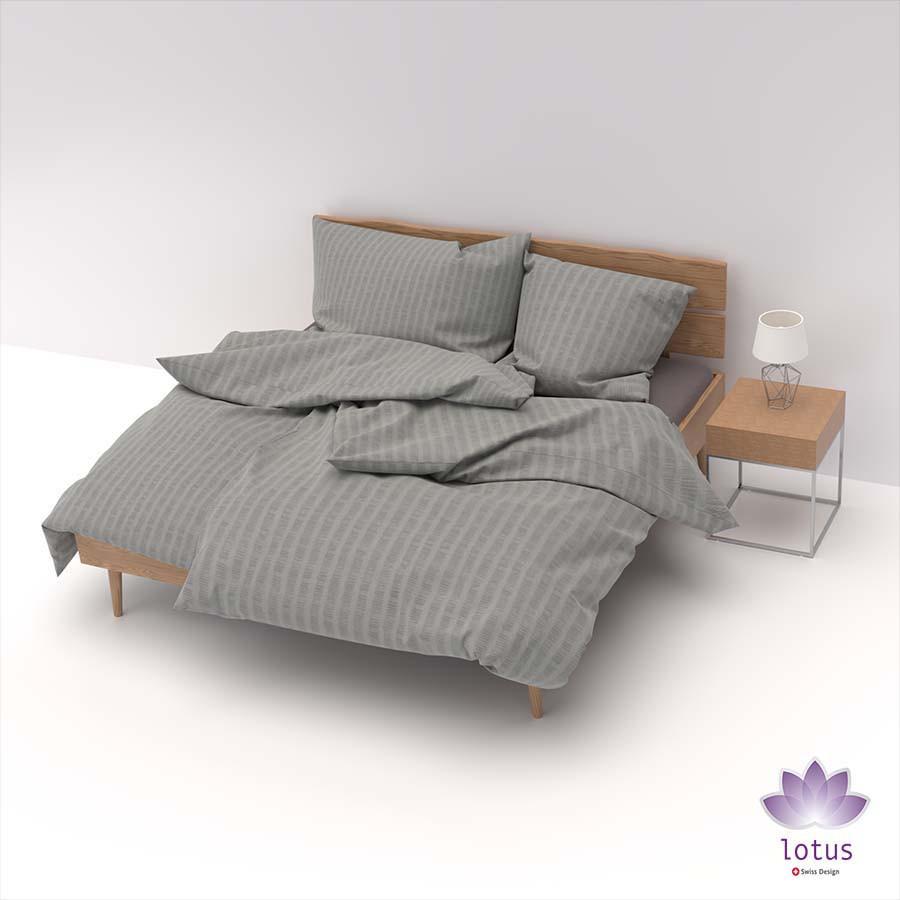 Lotus Bettwaren Lotus Raso Seersucker Tinta Unita Biancheria da Letto  