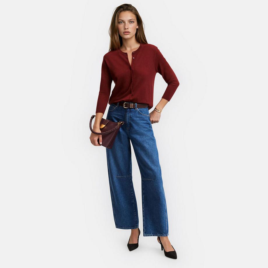 La Redoute Collections Cardigan a maglia con bottoni  