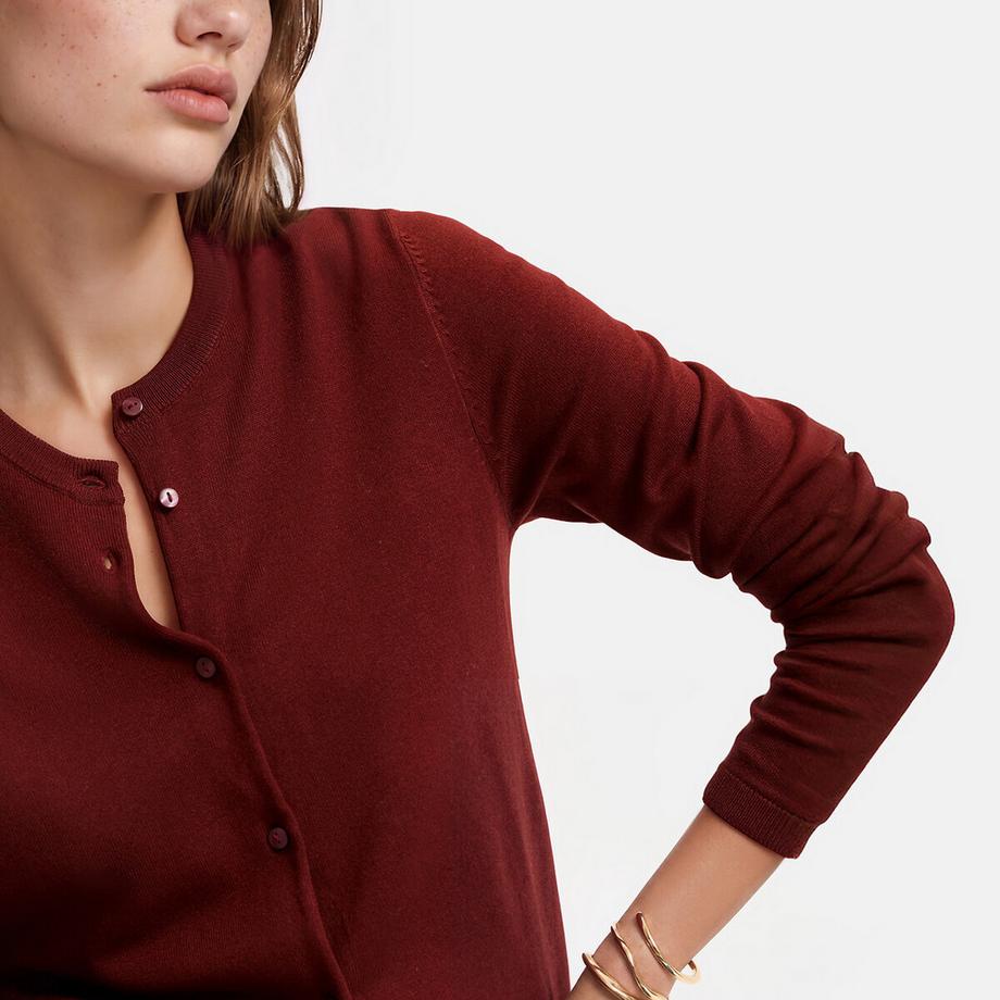 La Redoute Collections Cardigan a maglia con bottoni  
