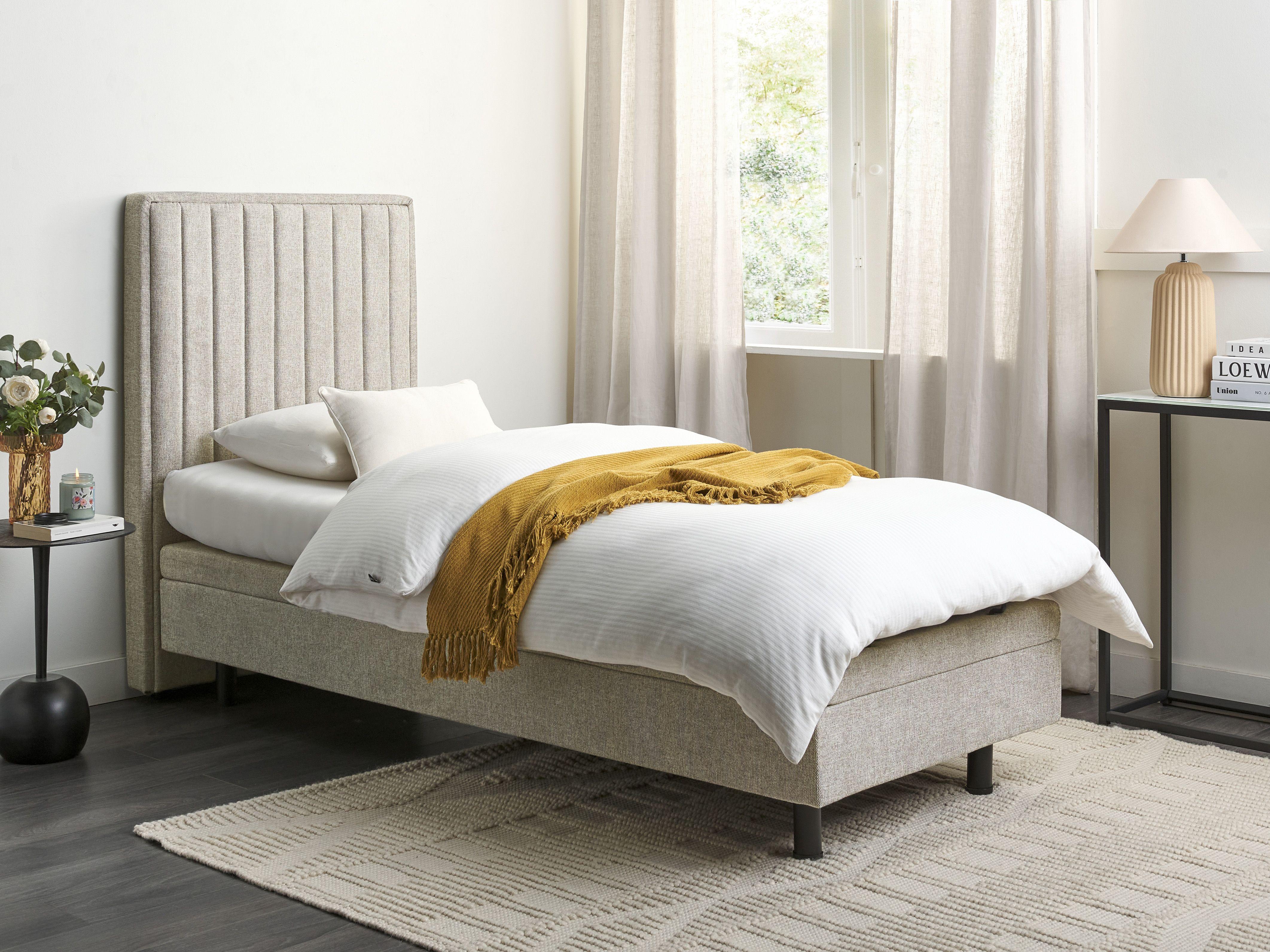 Beliani Letto regolabile en Tessuto Scandinavo DUKE II  