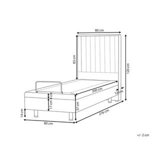 Beliani Letto regolabile en Tessuto Scandinavo DUKE II  