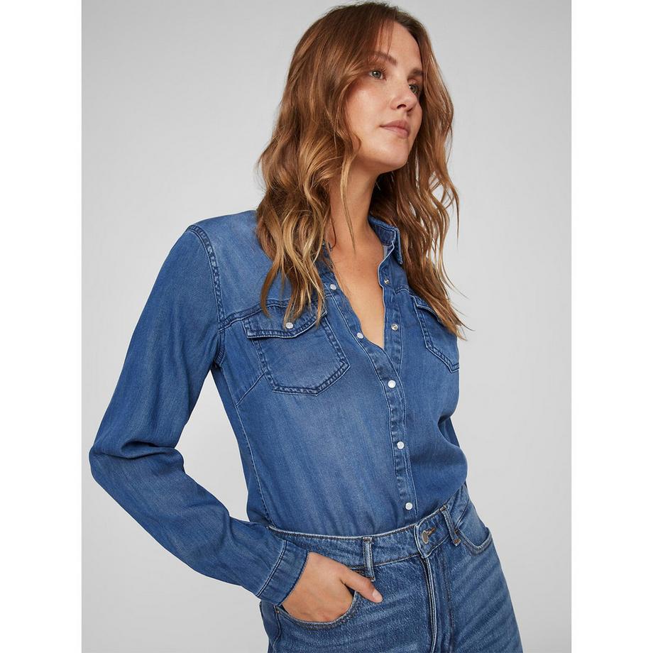 VILA Chemise en denim à manches longues  