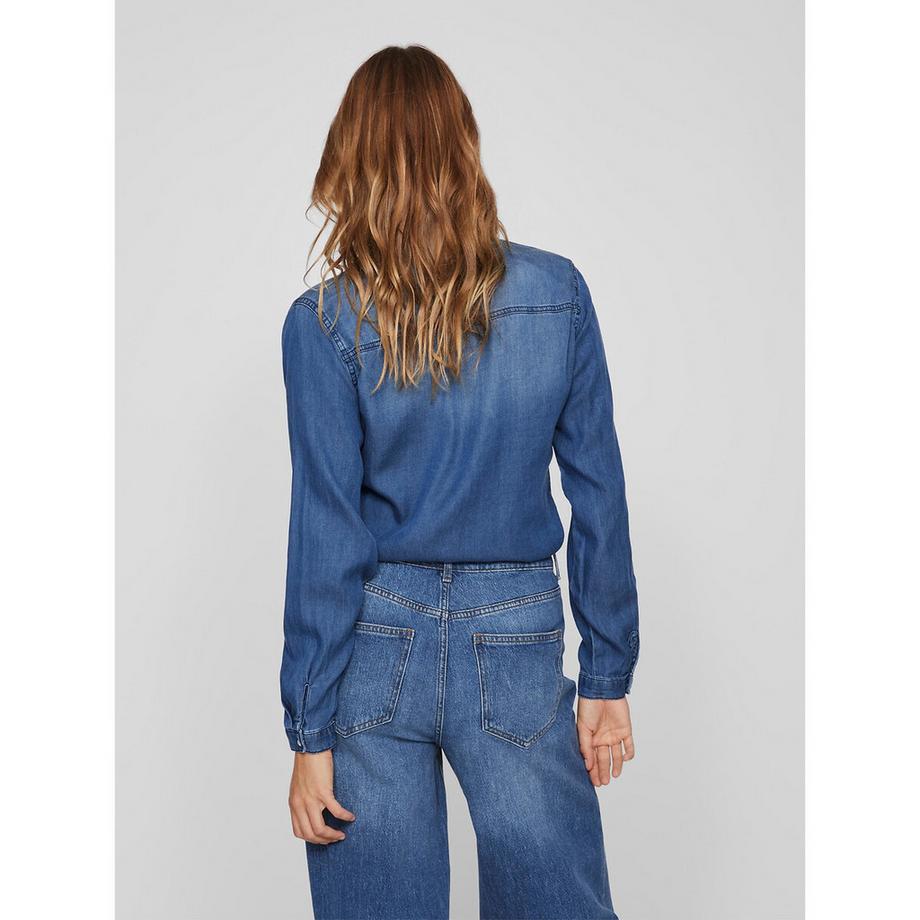 VILA Chemise en denim à manches longues  