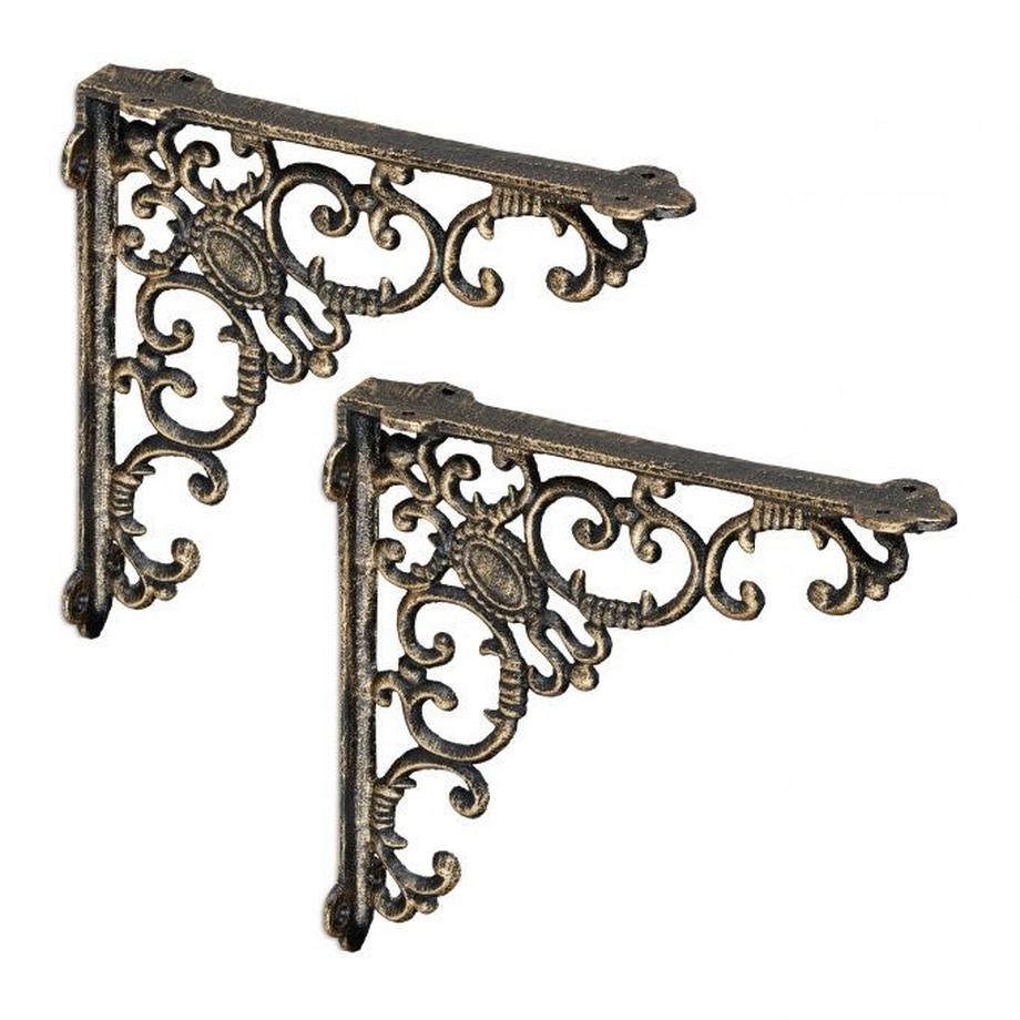 2x supports d'étagère forgés en fonte