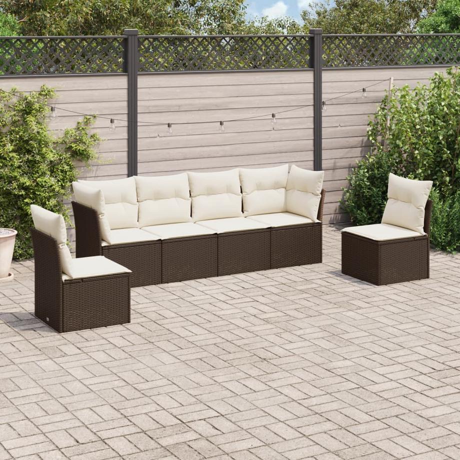 VidaXL set divano da giardino Polirattan  