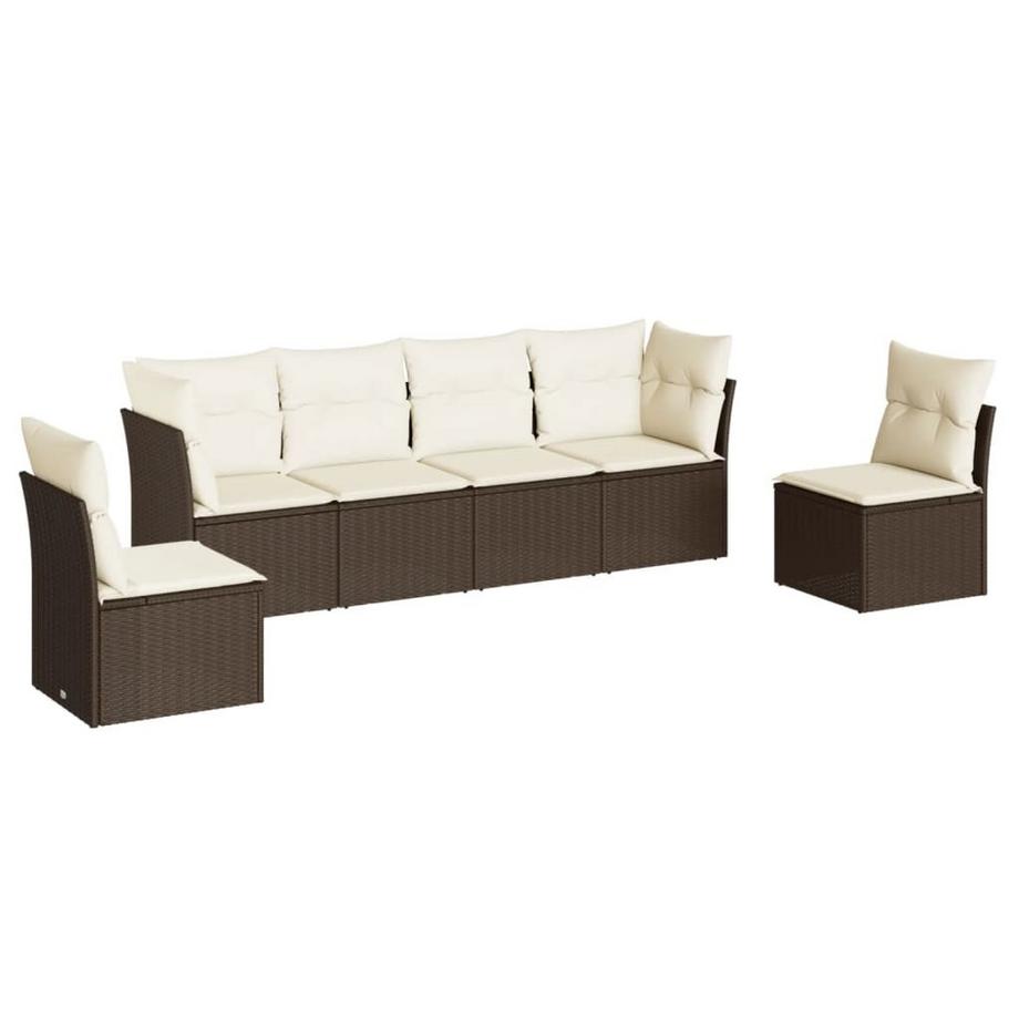 VidaXL set divano da giardino Polirattan  