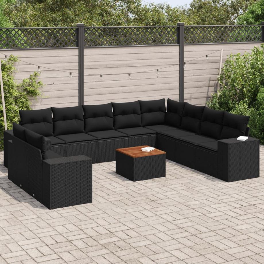 VidaXL set divano da giardino Polirattan  