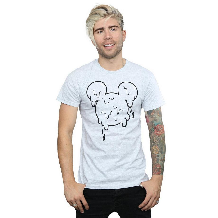 Disney Mickey Mouse Melting Face T-Shirt Stampata  