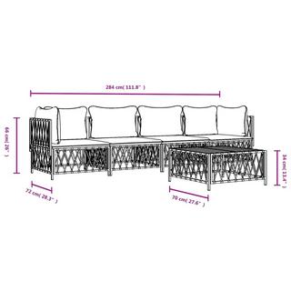 VidaXL Garten lounge set stahl  