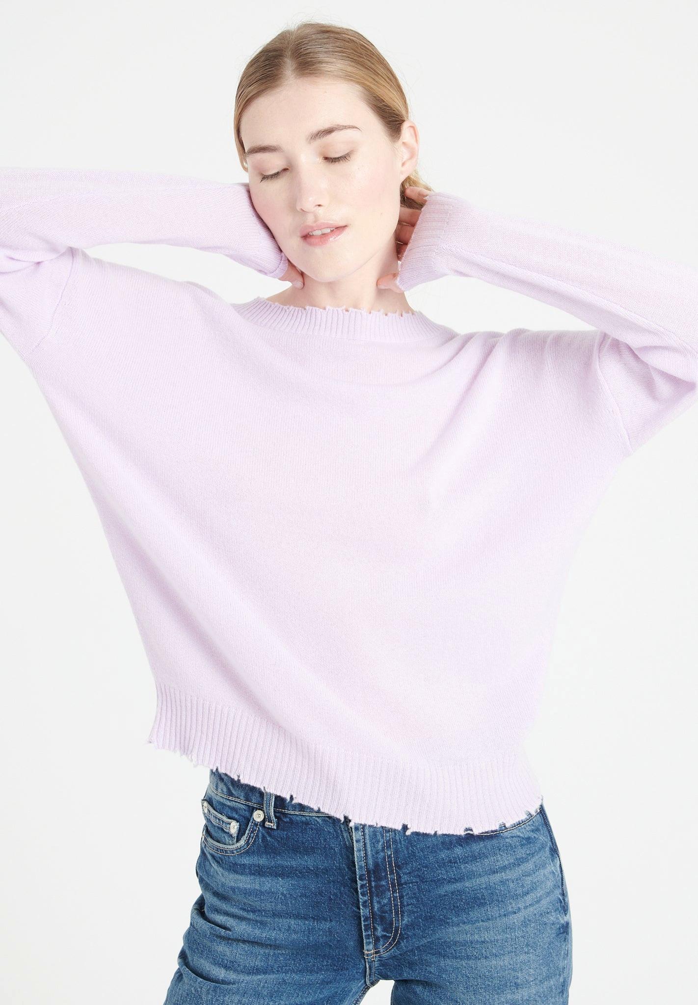 Studio Cashmere8 MIA 17 Pullover Rundhalsausschnitt mit Ziselierung  